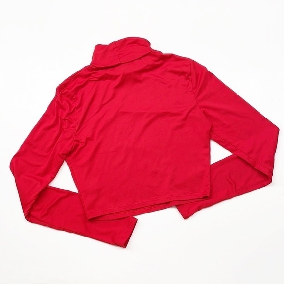 Windsor red crop turtleneck sweater - Picture 2 of 5